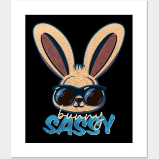 Sassy Bunny Rabbit Wearing Sunglasses Retro Posters and Art